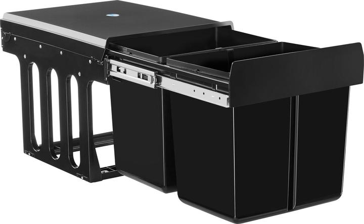 Produktbild tectake Abfallsammler Ashlyn, 2-fach Trennung, 30L, Teleskopschienen (30 l)