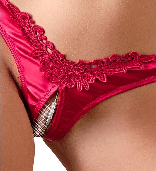 Produktbild Cottelli Collection String ouvert mit Perlen (S)