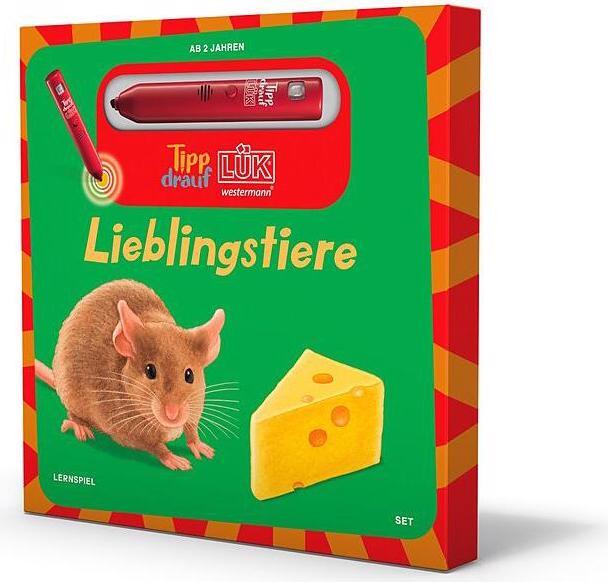 Tipp-drauf Bilderbuch Lieblingstiere + Stift (Deutsch)