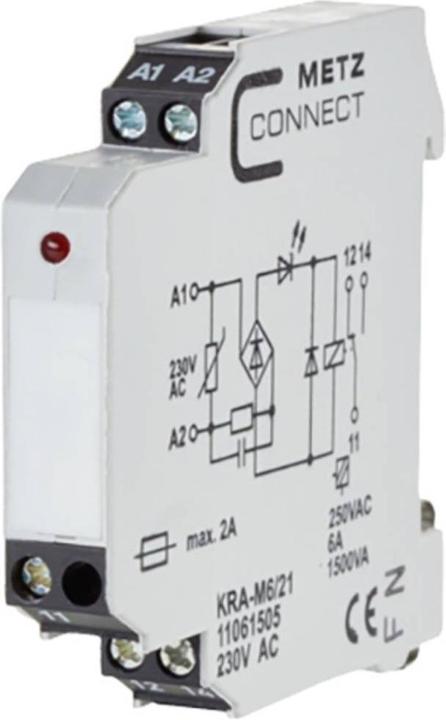 Metz Connect KRA-M6/21 Relais de puissance blanc