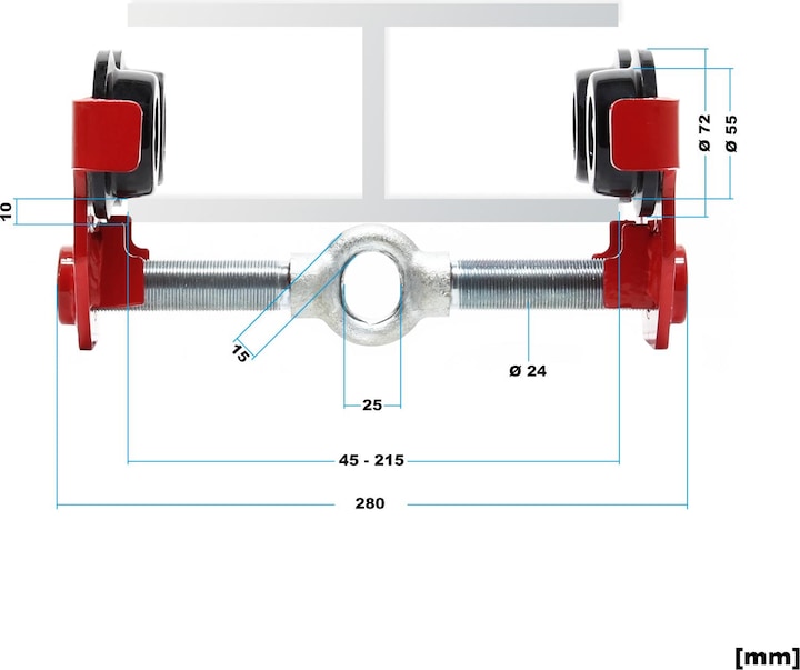 Actual product image Wiltec Laufkatze