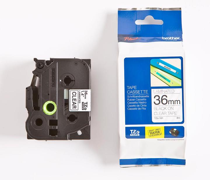Actual product image Brother Tze-161 (3.60 cm, Black, Transparent)