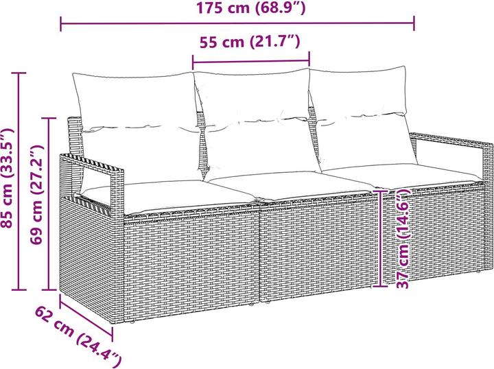 Produktbild vidaXL Gartensofa-set