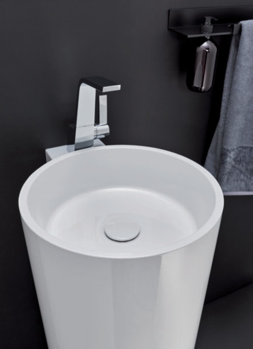 Actual product image Alape washbasin WT.RX400H.CO, round diameter 40.0cm, 4507800000, white (500 mm, 470 mm)