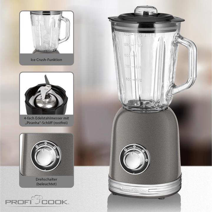 Produktbild Proficook Standmixer PC-UM 1195 Anthrazit (800 W)