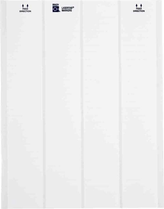 Immagine prodotto Brady LAT-13-747-2.5, poliestere, opaco, bianco, 47,63 x 21,16 mm, adesivo permanente, US-Letter, 4-bah