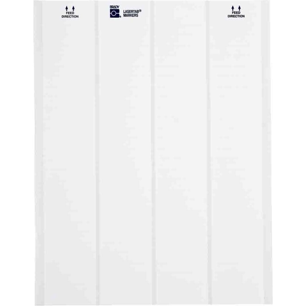 Brady, Etichette, LAT-13-747-2.5, poliestere, opaco, bianco, 47,63 x 21,16 mm, adesivo permanente, US-Letter, 4-bah
