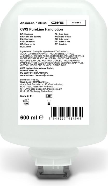 CWS PureLine Handlotion 600ml, 8er Pack (600 ml)
