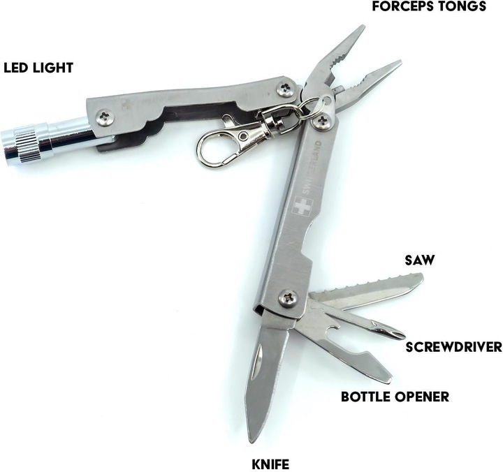 Image du produit TopSpirit Multi-Tool 6 en 1, Argent (6 Fonctions)
