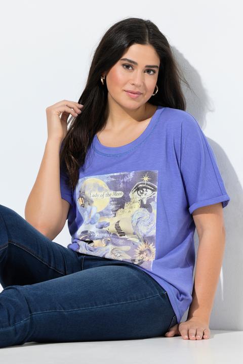 Produktbild Ulla Popken T-Shirt, Oversized, Rundhals, Halbarm, Modalmix (58)