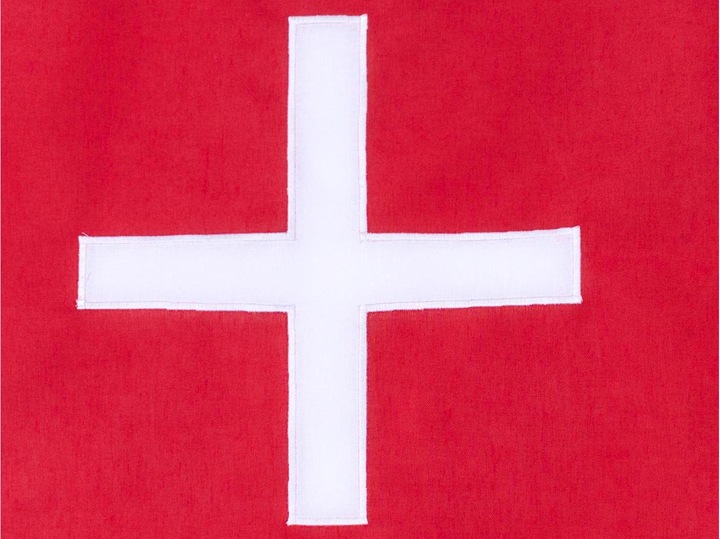 Actual product image Suitex Canton Schwyz flag, 100 x 100 cm, sewn