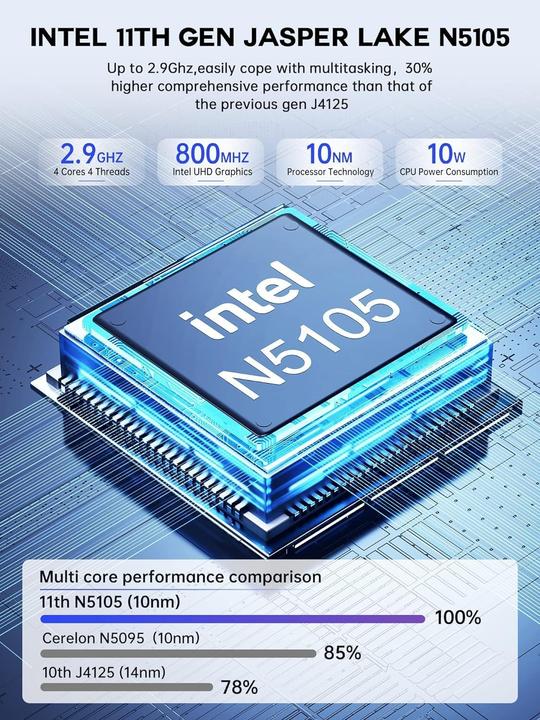 Immagine prodotto AceMagic AK1PRO Mini PC N5105 (Intel Celeron N5105, 16 GB, 512 GB)