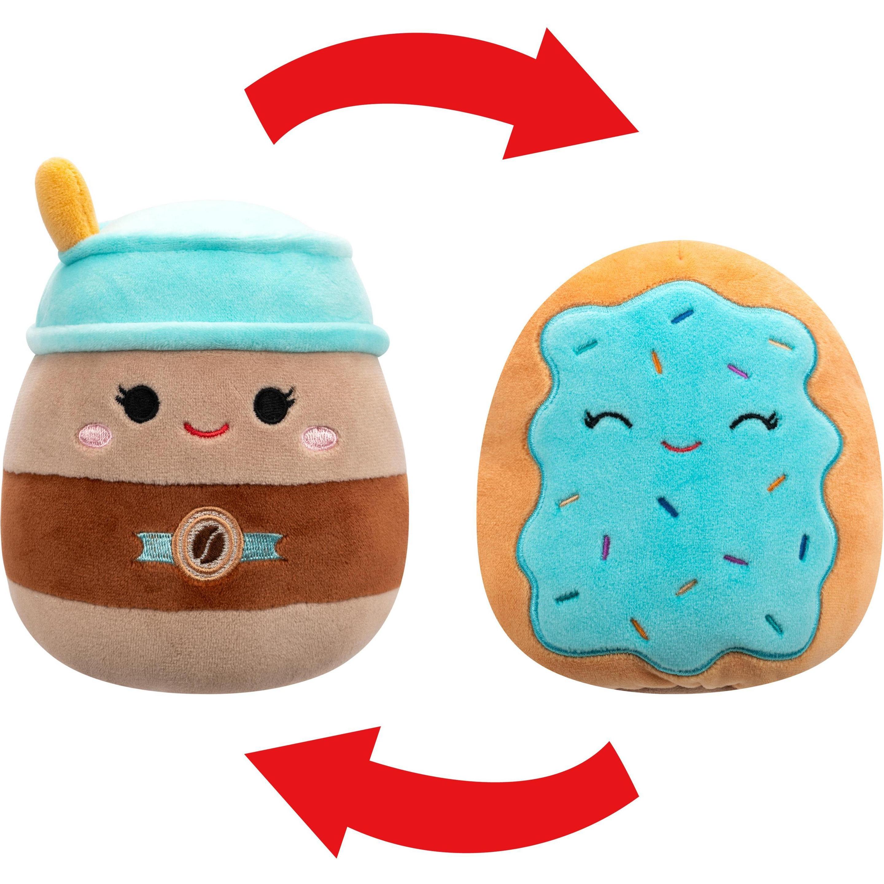 Squishmallows 13 cm Plush P21 Flip A Mallows - Hautely To-Go Coffee/ Erissa Toaster Pastry (13 cm)