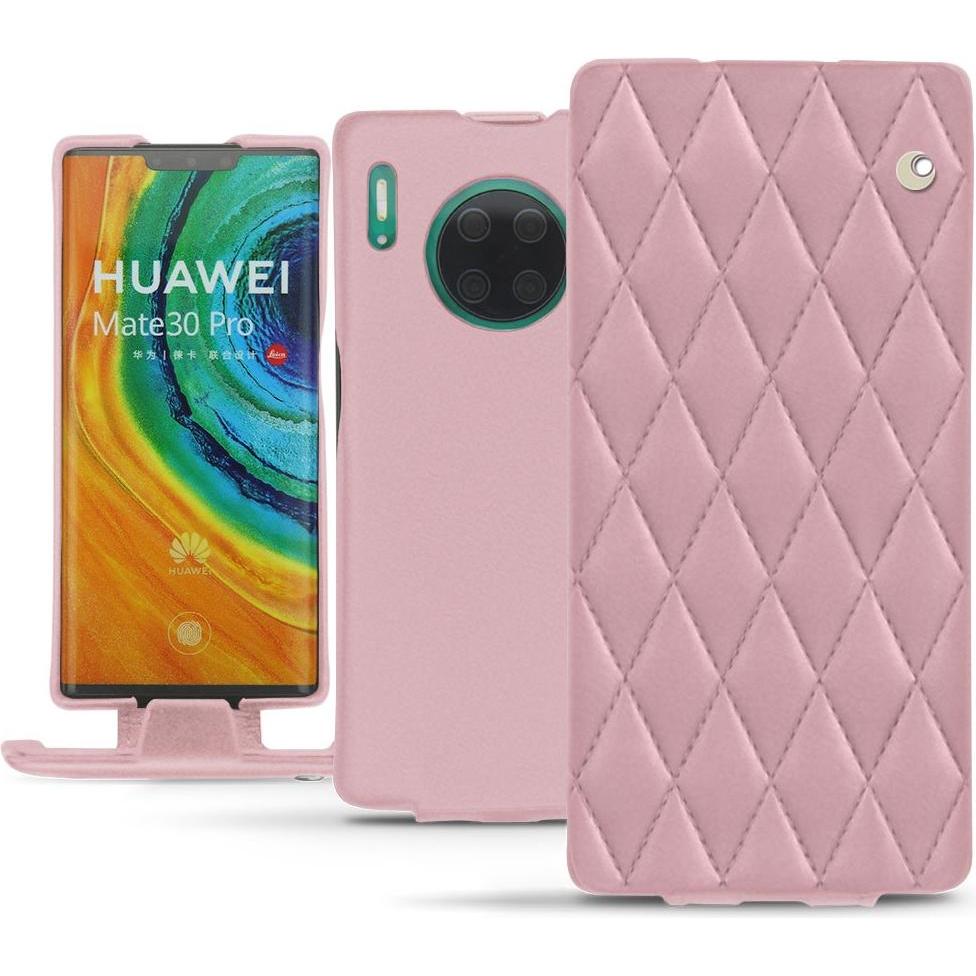 Noreve Lederschutzhülle vertikal (Huawei Mate 30 Pro), Smartphone Hülle, Rosa