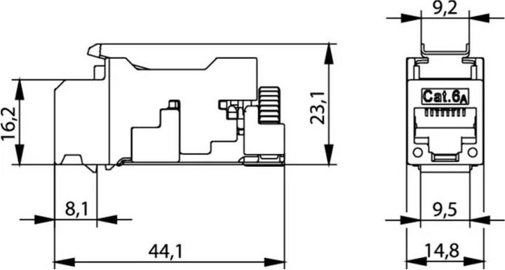 Produktbild Telegärtner RJ Buchse AMJ-S Modul Cat.6A