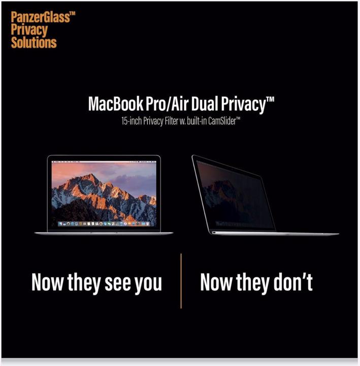 Produktbild PanzerGlass MacBook Pro Displayschutz + DualPrivacy magnetisch (15.40", 16 : 10)