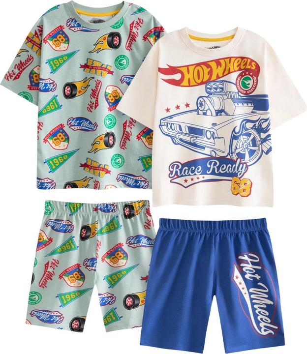 Hot Wheels - Ensemble de pyjama court manches courtes motif/style badge RETRO - Garçon