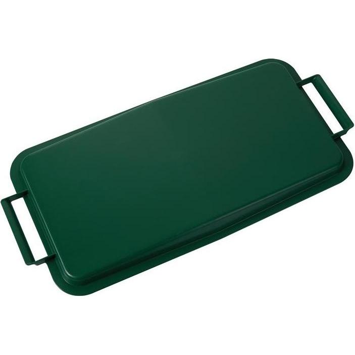 2x kaiserkraft Steckdeckel, mit 2 Handgriffen, Abfalleimer, Grün