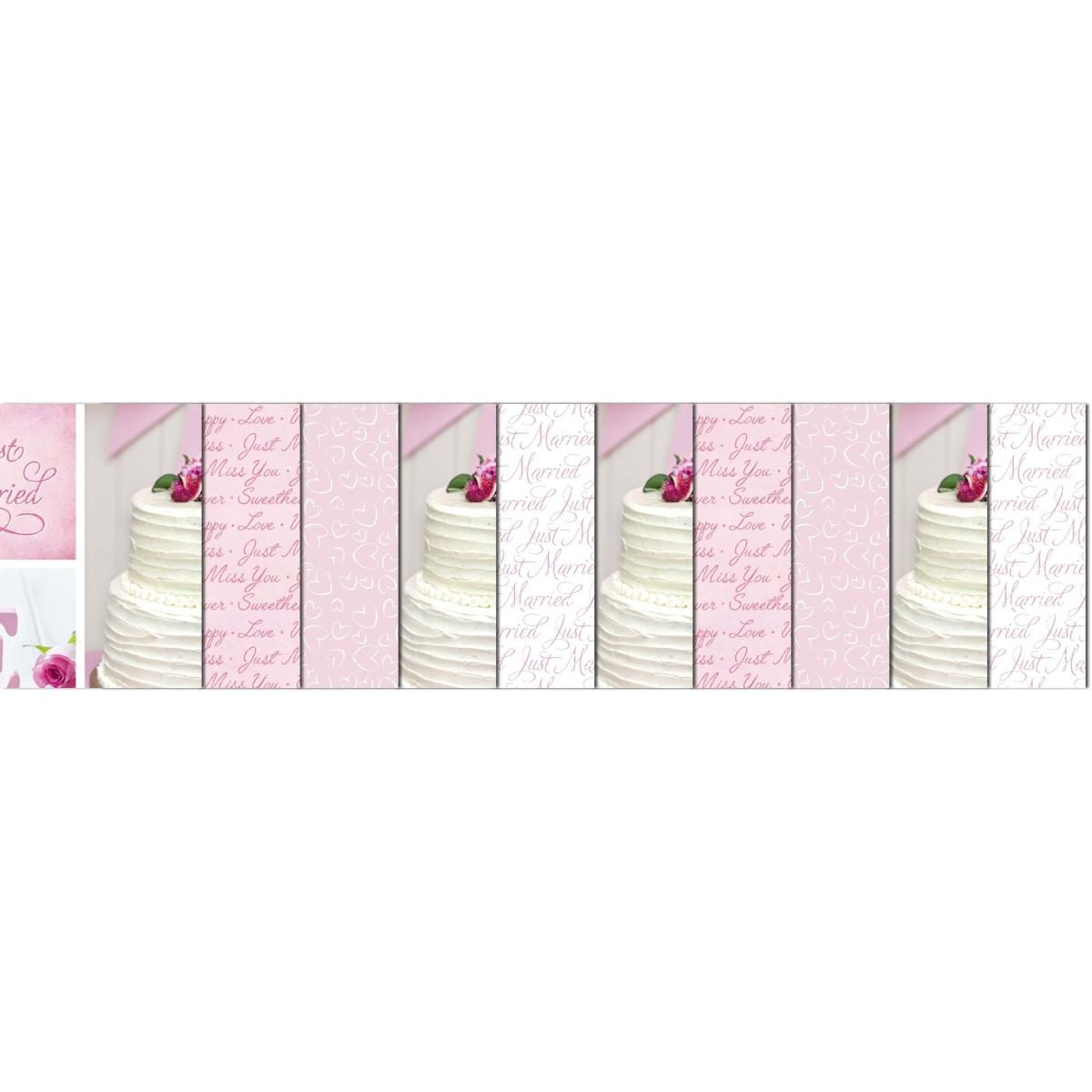 Thumbnail - Ursus, Bastelpapier, Fotokarton Hochzeit Rose 300g/qm 49,5x68cm VE=10 Bogen 4 Motive sortiert (300 g/m², 1 x)