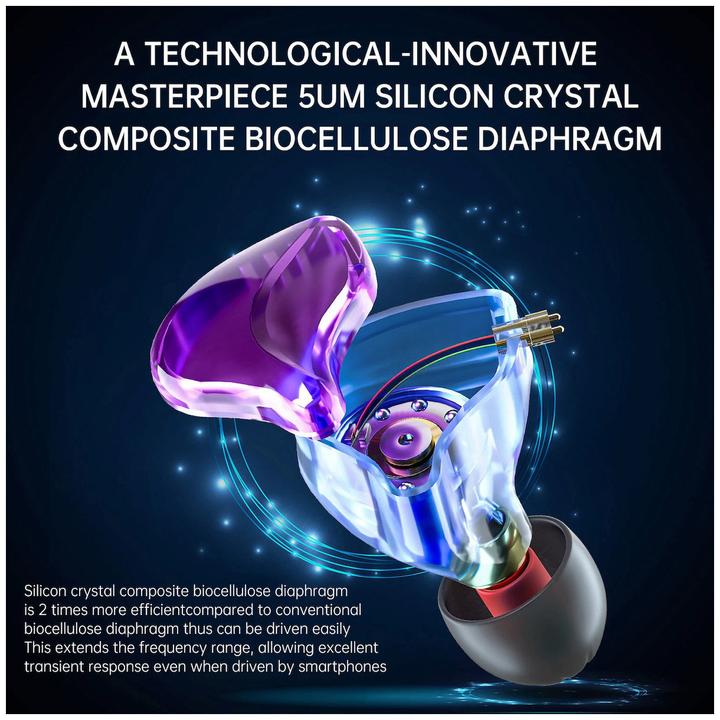 Produktbild Intezze ALPHA in-ear headphones with dynamic converters and silver-plated detachable cable Black