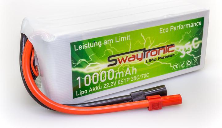 Swaytronic LiPo 6S 22.2V 10'000mAh 35C/70C XT150 (22.20 V, 10000 mAh)
