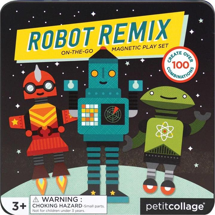 Produktbild Petitcollage Magnetspiel on the go Roboter (Deutsch, Englisch, Französisch, Italienisch)