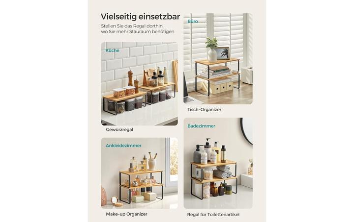 Actual product image Songmics Shelf set of 2 (40 x 19.5 x 16 cm)