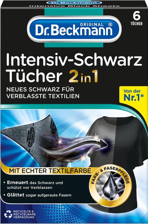 Actual product image Dr. Beckmann Dr.Beckmann intensive black wipes 2in1, 6 wipes (6 Washing cycles, Washcloths)