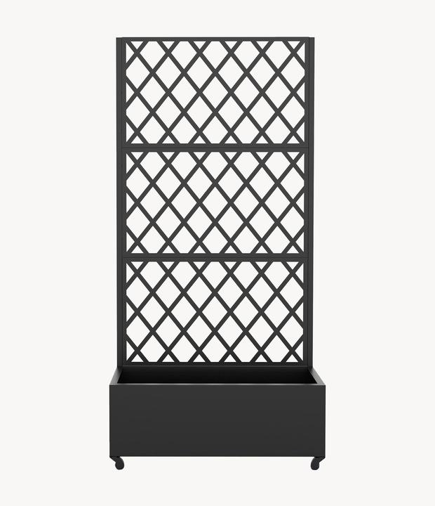 Actual product image Casa.Pro Trennwand Malja mit Blumenkasten Stahl 190x82x38 cm Schwarz (82 cm)