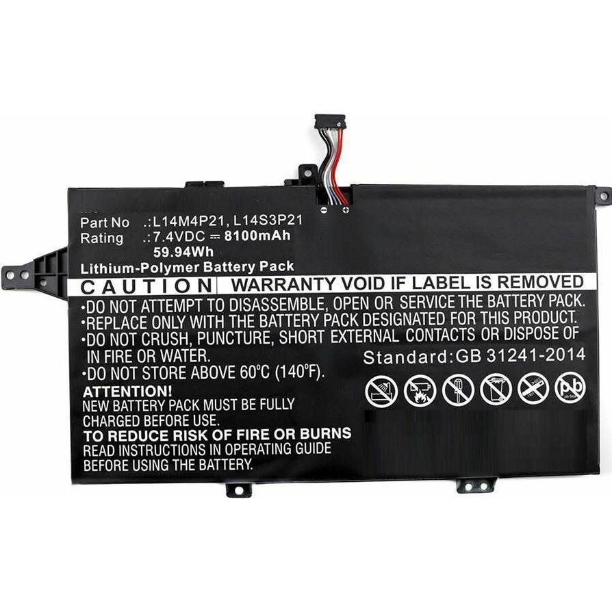 CoreParts Laptop Battery for Lenovo (1 Zellen, 8100 mAh), Notebook Akku, Schwarz