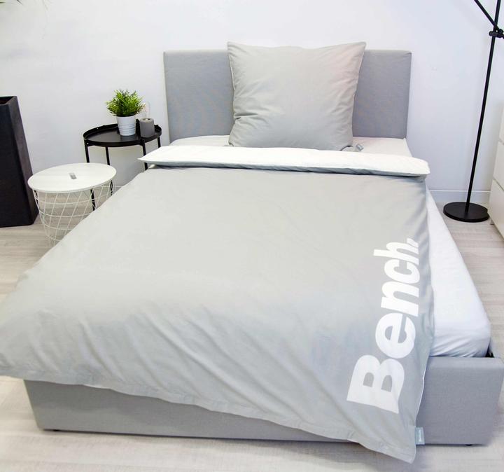 Produktbild Herding Klaus GmbH Bettwäschegarnitur Bench Hellgrau/Weiss (Duvetbezug, 160 x 210 cm, 65 x 100 cm)
