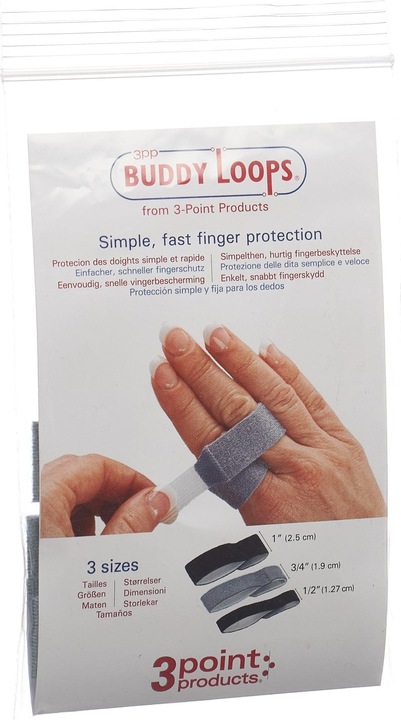 Actual product image 3pp Buddy Loops 1.90cm wide grey
