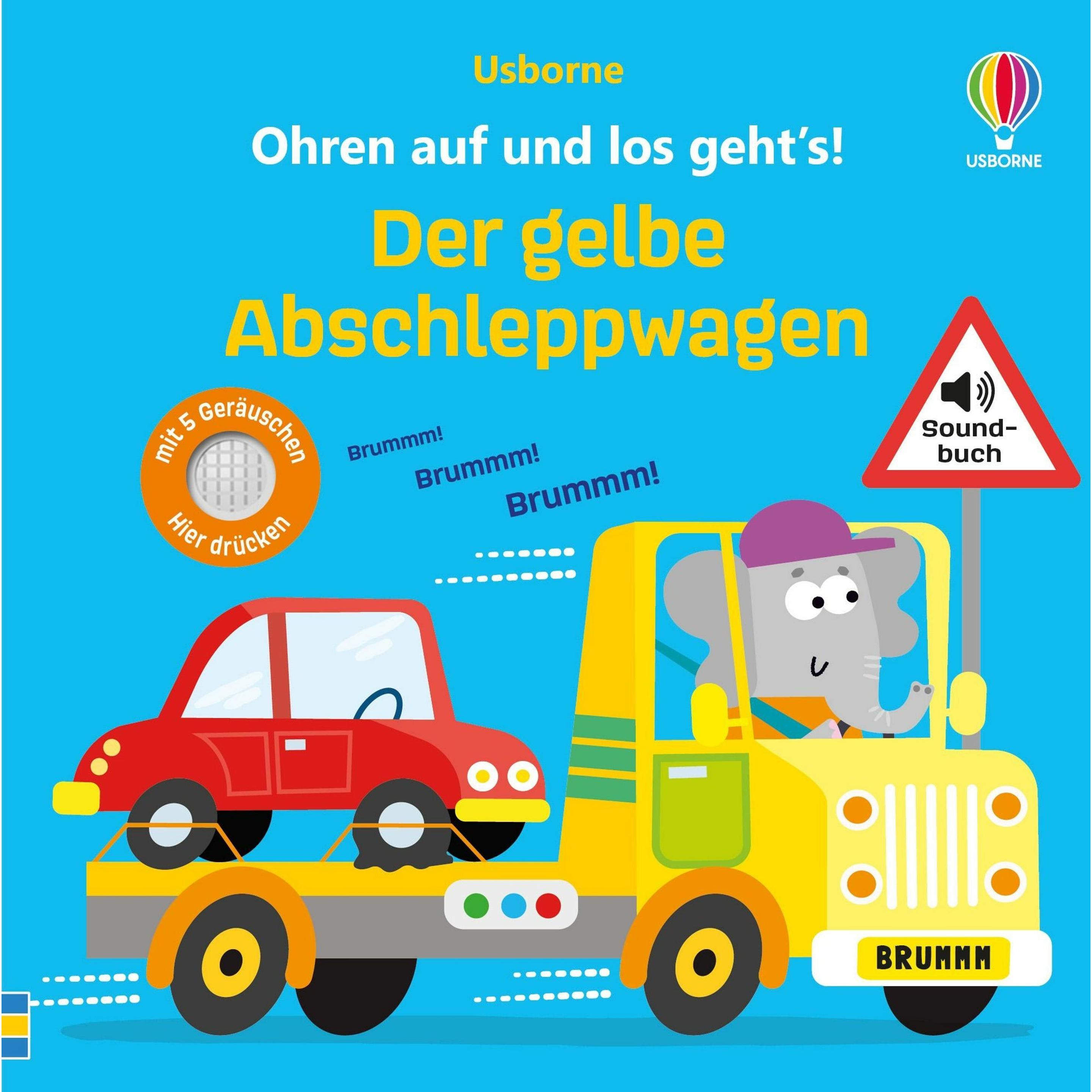 Ohren auf und los geht’s! Der gelbe Abschleppw..., Libro per bambini di Sam Taplin, Edward Miller