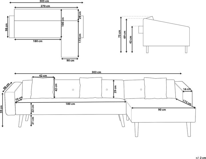 Produktbild Beliani Vadso (Ecksofa)