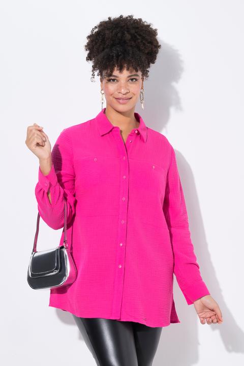 Image du produit Miamoda Bluse, A-Linie, Musselin, Ziernähte (50)