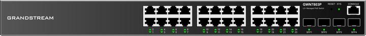 Actual product image Grandstream GWN7803P, Managed Switch, 24x Gigabit ports, 4x SFP, 24x PoE, L2 layer (24 ports)