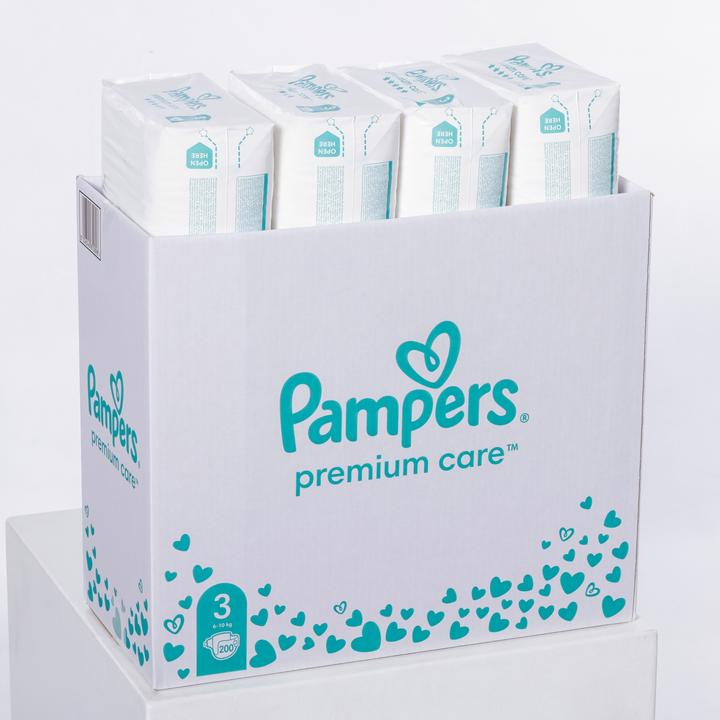 Actual product image Pampers Premium Care (Size 3, Monthly box, 200 Piece)