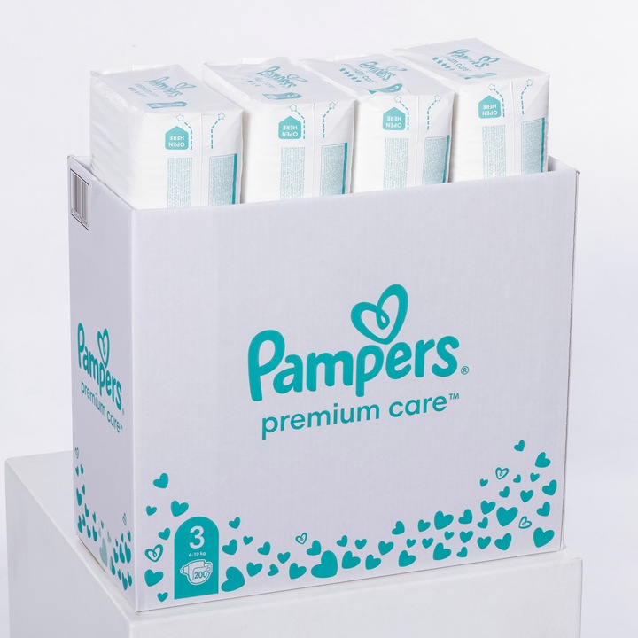 Produktbild Pampers Premium Care (Gr. 3, Monatsbox, 200 Stück)
