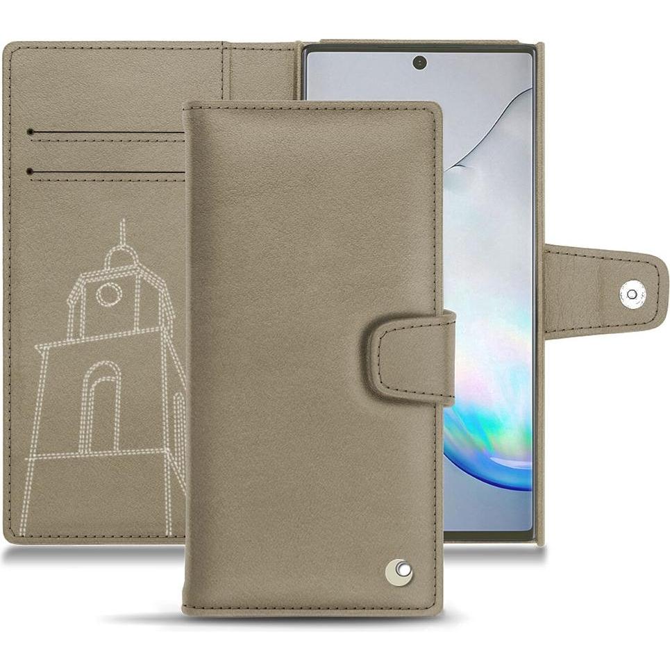 Noreve Lederschutzhülle Wallet (Samsung Galaxy Note 10), Smartphone Hülle, Beige