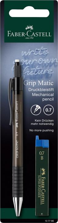 Faber-Castell Feinminenstift Grip Matic 0,7mm schwarz (0.70 mm, B, 1 x)