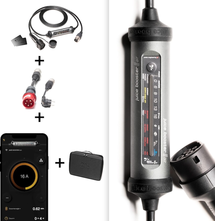 Actual product image Juice Technology Juice Booster 3 air EU Basic Set (Type 2, 11 kW, 16 A, CEE 7/7)
