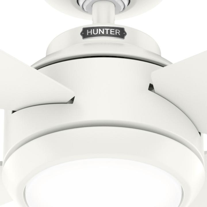 Produktbild Hunter Fans DC Deckenventilator Greta Weiss mit LED & Fernbedienung (44.80 dB)
