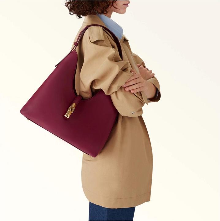 Produktbild Furla hobo bag goccia m in leather color cherry