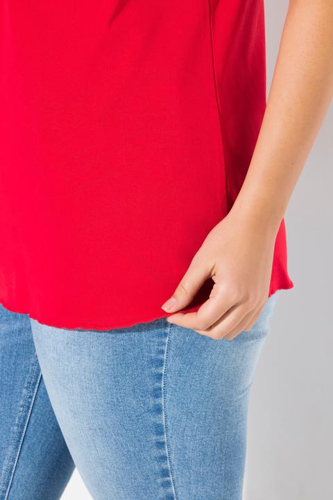 Actual product image Ulla Popken Ribbed Curly Hem Tank (54)