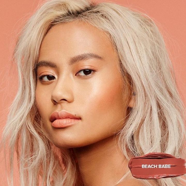 Produktbild Nudestix Nudies Matte Cream Bronzer 3-in-1 All Over Face Color for Face, Eyes, and Lips with Blending Brush B (Nudies Matte Bronze (All Over Bronze Color), Highlighter)
