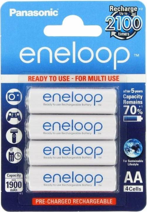 Produktbild Panasonic Eneloop BK-3MCC Mignon AA Tray 4 Stück und LCD Ladegerät BC 700 (4 Stk., AA, 2000 mAh, Ladegerät inkl. Akku)
