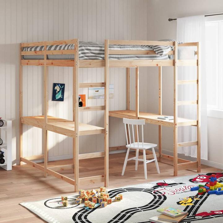 Produktbild vidaXL Hochbett mit Schreibtisch & Leiter (160 x 200 cm)