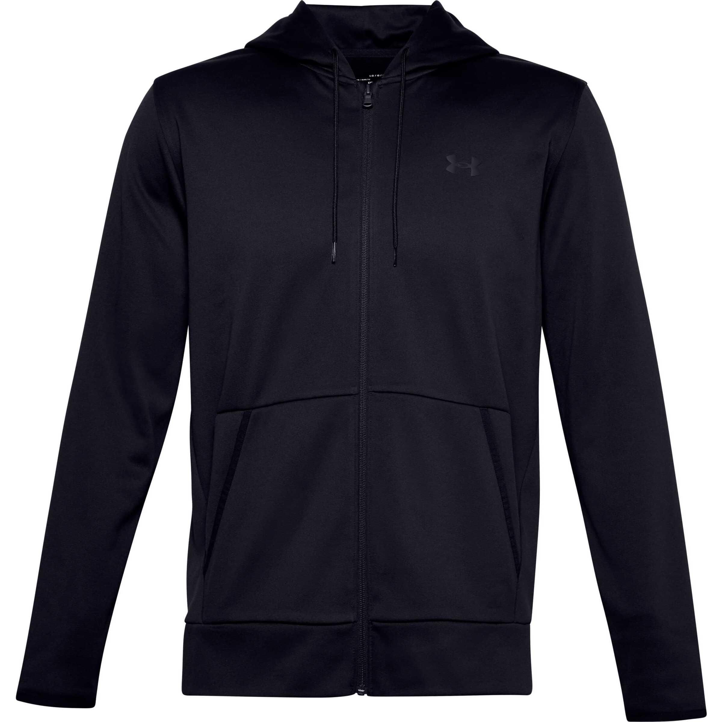 Under Armour, Herren, Laufjacke, Armour Fleece FZ Hoodie (L), Schwarz, L