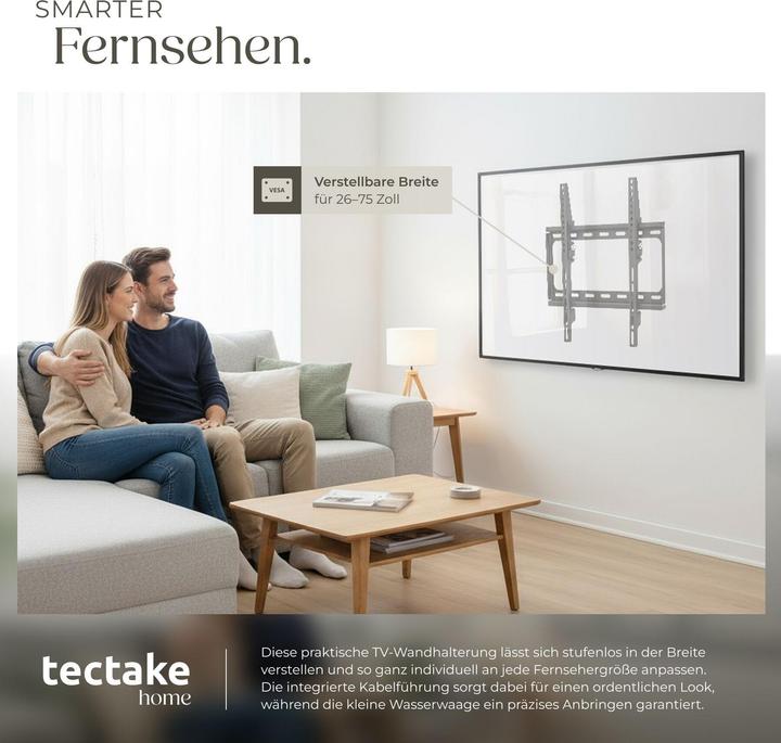 Actual product image tectake TV wall mount (Wall, 100 kg, 32" - 55")