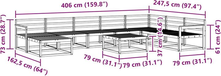 Produktbild vidaXL Outdoor-Sofagarnitur